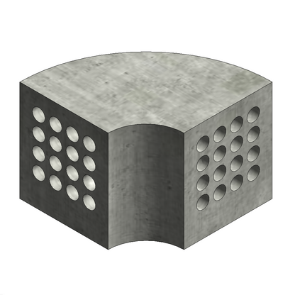 Duct Bank Bend with 90 degrees Bend Angle 4x4 3D View | Revit Parametric Family Free Download 