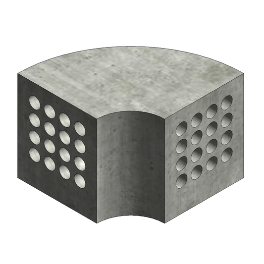 Duct Bank Bend with 90 degrees Bend Angle 4x4 3D View | Revit Parametric Family Free Download 