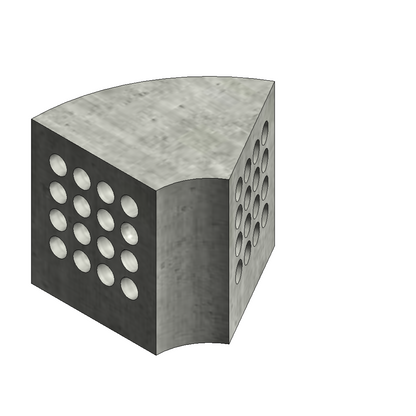 Duct Bank Bend with 60 degrees Bend Angle 4x4 3D View | Revit Parametric Family Free Download 